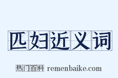 匹妇近义词是什么意思的图片